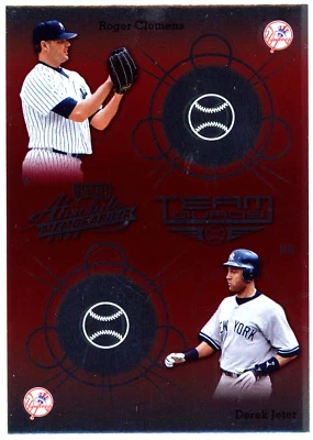 Jeter, Clemens, Mussina, Giambi - 2002 Playoff Absolute #TQ-13 Team Quads Insert Foto 1 de 2
