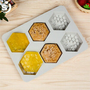 6 Hole Honey Bee Silicone Mould Soap Resin Clay Wax Cake Mold Handmade DIY Craft