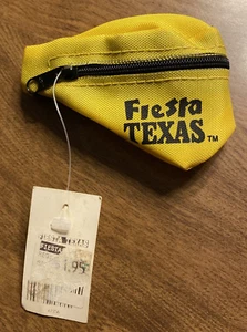 Vintage Six Flags Fiesta Texas Yellow Wrist Fastened Mini Money Pouch *READ* A9b - Picture 1 of 11