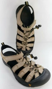 Keen Newport H2 Beige/Black/Yellow Youth Size 6 39E Outdoor/Hiking Waterproof - Picture 1 of 12