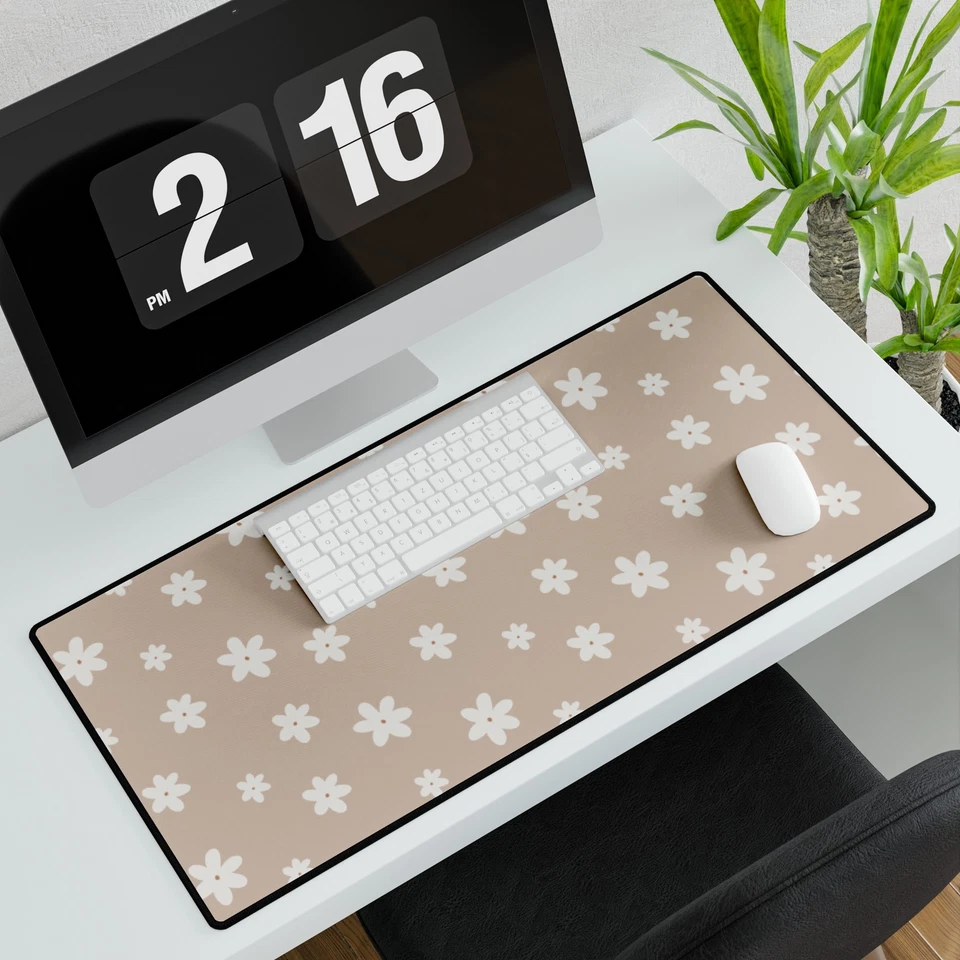 PC Gaming Desk Mat with Daisies - Desk Mats - Image 1 of 1