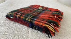 Laconia Pure Aussie Mohair Fringed Afghan Throw Blanket 180 cm x 130 cm Repaired - Picture 1 of 11