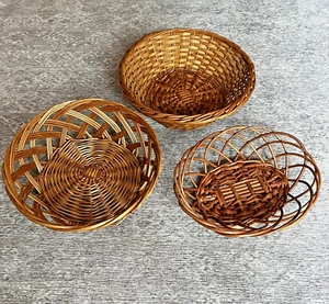 Vintage Körbe Webdeko Wand Boho Landhaus Landhaus Geschenk Sammlung 3 Stück - Bild 1 von 8