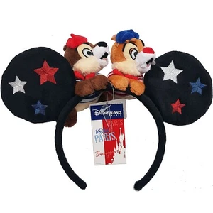 Disneyland Paris Chip N Dale Plush Mickey Mouse Ears Disney Parks French Tic Tac - Picture 1 of 15