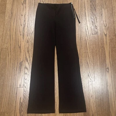 Ella Moss 黑色长弹力阔腿裤 S 码带侧拉链 — 第 1/4 张图片