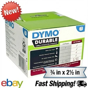 Etichetta adesiva originale Dymo 1933085/2112284 resistente 3/4” x 2 1/2” rotolo 2 x 450 - Foto 1 di 5