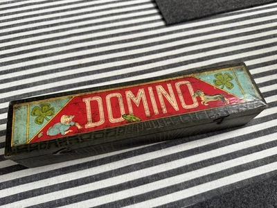 Antique / Vintage  Double Nine Dominoes Complete Set of 55 - wooden. - Image 1 of 4