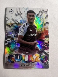 2024-25 Topps Chrome UEFA Club Competition GOLAZO Ollie Watkins #GZ-16 - Picture 1 of 2