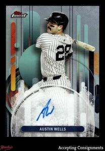 2025 Finest Autograph Refractor #FAAW Austin Wells AUTO YANKEES - Picture 1 of 2