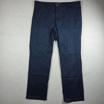 IKE By Ike Behar Mens Chino Pants Size 36x32 Dark Blue Flat Front - Image 1 of 4