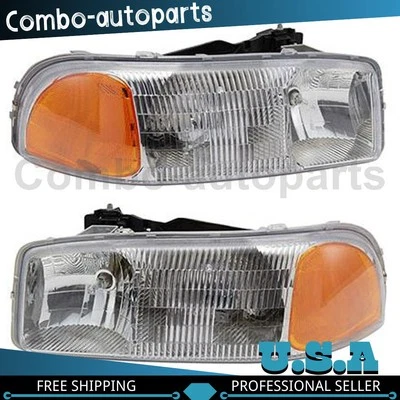 Conjunto de faros izquierdo derecho para GMC Sierra 1500 1999-2001 Foto 1 de 3
