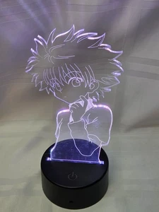 Killua Anime Klar Acryl LED Nachtlicht 7 Farbwechsel 3D Illusion Lampe - Bild 1 von 11