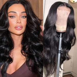 Parrucche frontali in pizzo onda corpo 26 pollici capelli umani pre pizzicati 13x4 HD chiusura in pizzo... - Foto 1 di 7