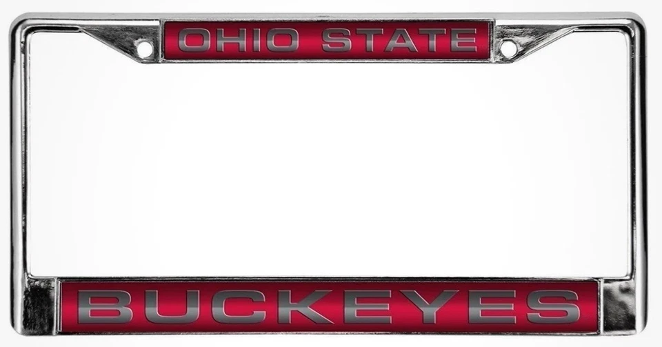 Хромированная металлическая рамка для номерного знака Ohio State University Buckeyes крышка бирки... - Изображение 1 из 1