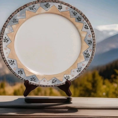 Sango Coffee Shoppe Dinner Plates Design Sue Zipkin Cappuccino 3062 11" Set of 2 - Image 1 of 4