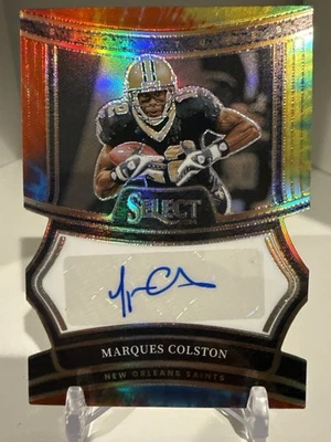 2024 Select Marques Colston Tie-Dye Prizm Auto /25 Signatures Saints - Image 1 of 2