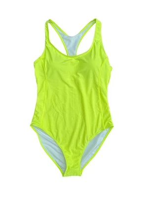 Nuevo con etiquetas Traje de baño Nicole Miller Studio para mujer de una pieza espalda corredora verde neón talla M Foto 1 de 3