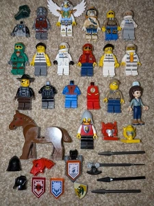 LEGO Minifigures Lot Vintage Superheroes knights Horse and more parts pieces - Picture 1 of 2