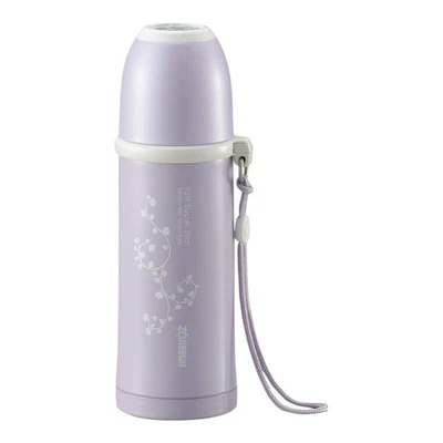 Botella de vacío Zojirushi de acero inoxidable 200 ml frasco aislante compacto púrpura Foto 1 de 4