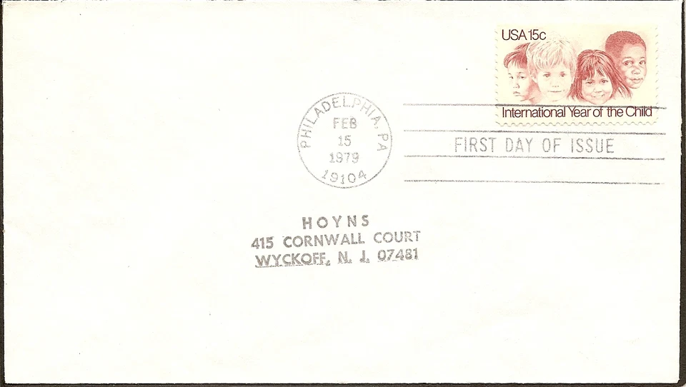 US Scott # 1772 Year Of The Child FDC. Uncacheted  - Image 1 of 1