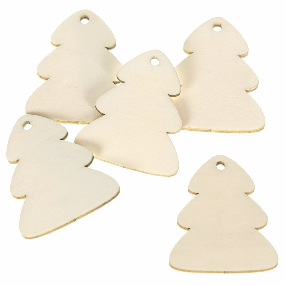 Holz Baum Tannenbaum mit Loch - 2-10cm Streudeko Basteln Deko Tischdeko - Bild 1 von 1