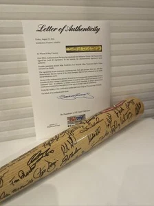 Baltimore Orioles Multi-signed Bat (49 Signatures) w PSA LOA HOF Lee Smith - Picture 1 of 6