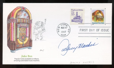 Johnny Mathis signed autograph auto American Singer of Popular Music Albums FDC Cover