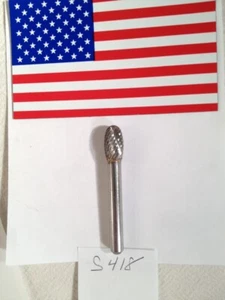 1 NEW FALCON / SGS 1/4" SHANK CARBIDE BURR. SE-3. DOUBLE CUT. END CUT (S418) - Picture 1 of 4