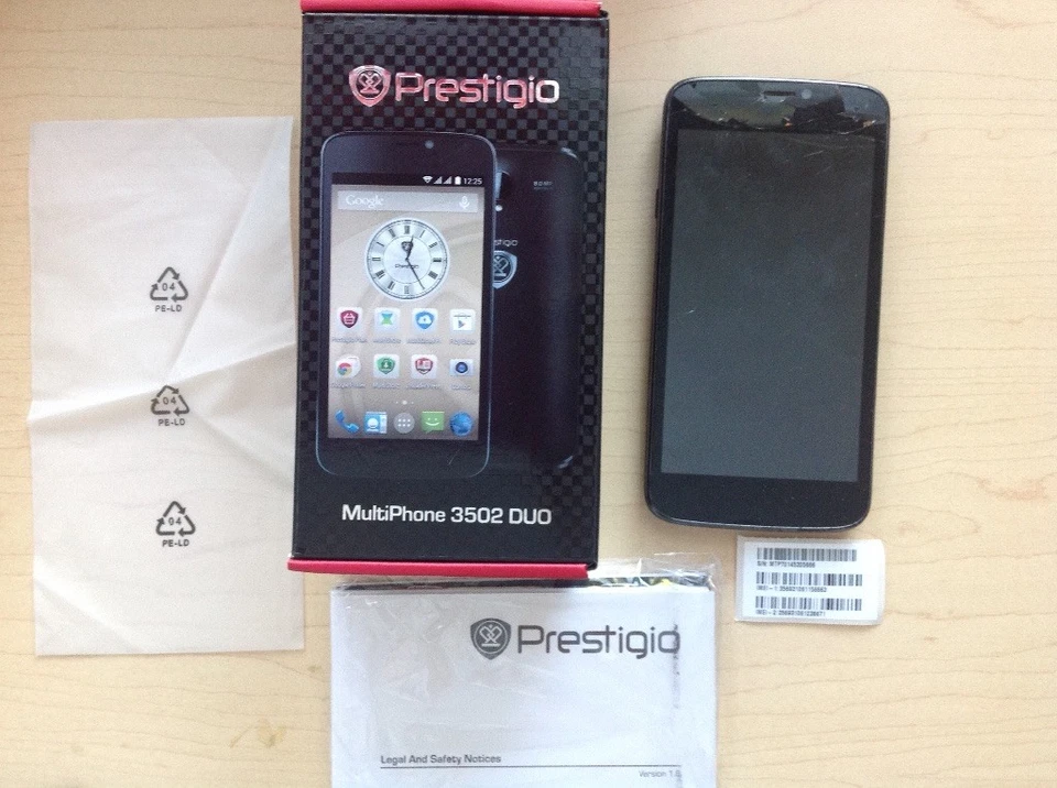 prestigio multiPhone 3502 Duo 4gb black for parts - Image 1 of 4