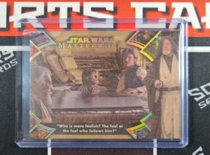 2023 Topps Starwars Masterwork Obi-Wan Kenobi Quotes #'d 6/10 Wood OB1-6