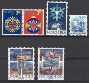 Norway Z63 MNH 6v 1989/90 - Birds Swan - Christmas - Below face - Picture 1 of 1