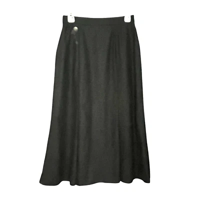 Perry Landhaus Vintage Women's Dark Green Wool Skirt Lined 38 Waist 28" Small - Image 1 of 4