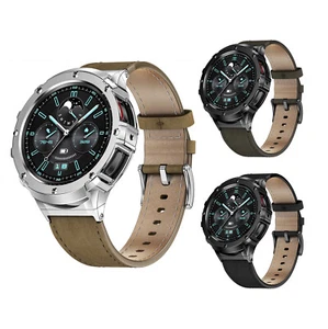 Acier Inoxydable Étui pour Samsung Galaxy Montre 5 Pro 45mm Cuir Véritable - Photo 1 sur 20