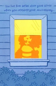 Lustige JUBILÄUMSKARTE FÜR PAAR, Close Blinds von American Greetings + Umschlag - Bild 1 von 4