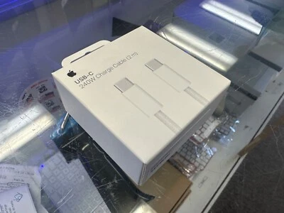 Apple - 240W USB-C Woven Charge Cable (2 m) - White (MU2G3AM/A) - Image 1 of 4