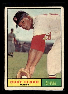 1961 Topps #438 Curt Flood St. Louis Cardinals - Image 1 of 2