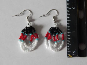 HANDGEMACHTE PERLEN OHRRINGE HÄNGEND TROPFEN 3 CREOLEN BOHO SCHMUCK D-BACKS FARBEN NEU - Bild 1 von 6