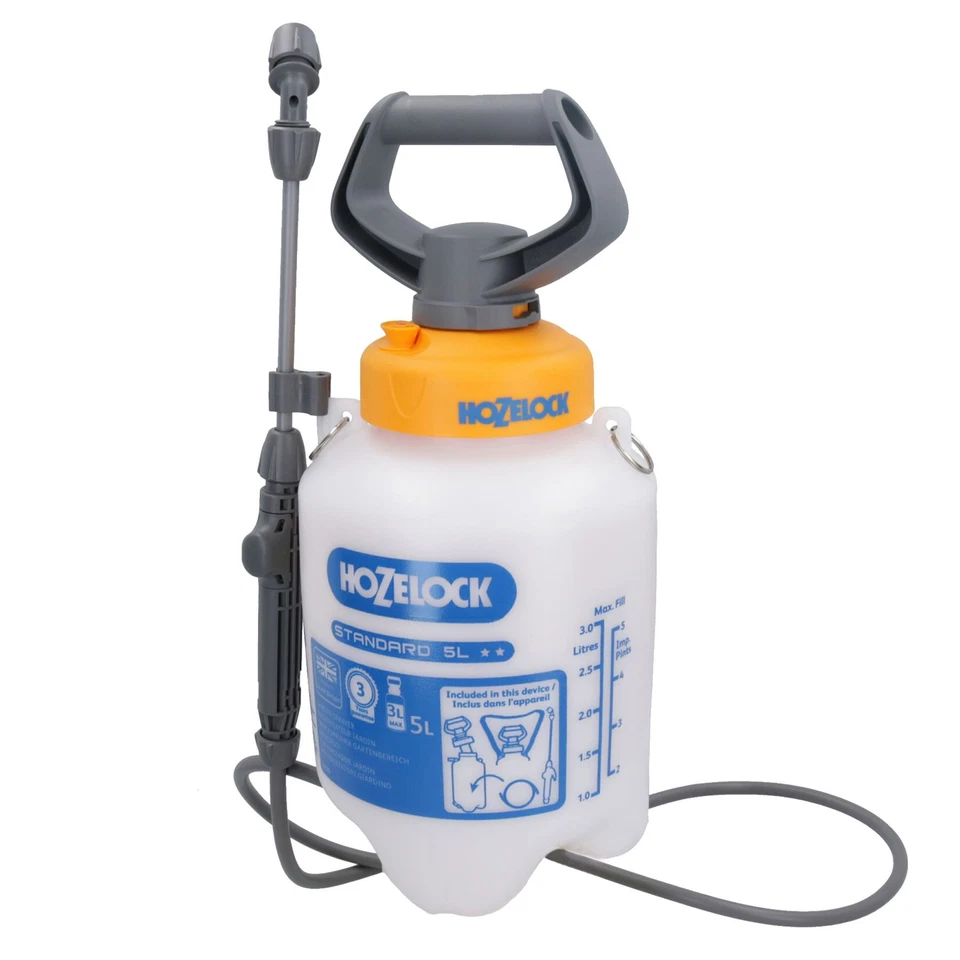 AB TOOLS Hozelock Standard Pressure Sprayer with Lance 5L Indoor Garden Greenhouse