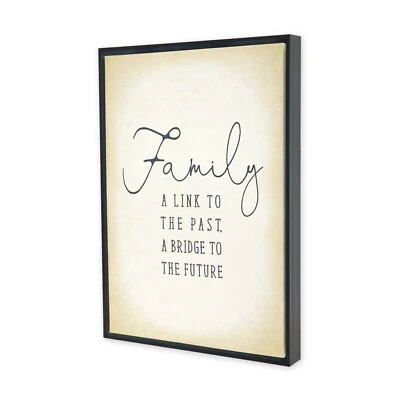 Arte de pared Family Link Pasado Puente al Futuro enmarcado Lienzo Regalo Decoración 12,5 X 18,5 Foto 1 de 4