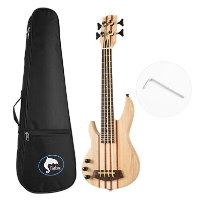 Batking Ukulele Electric Bass Left Hand neck-thru style Aquila string W/Gigbag - Image 1 of 4