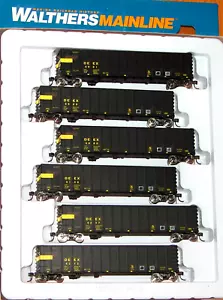 HO WALTHERS MAINLINE 910-65707 50' COAL GONDOLA 6 PACK DETROIT EDISON DEEX - Picture 1 of 1