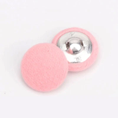 12X Metal Shank Round Sewing Buttons Fabric Covered Material for Overcoat Decor - Image 1 of 4