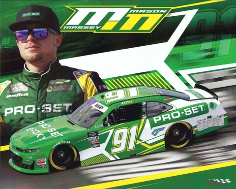 2022 MASON MASSEY "PRO-SET EPOXY" #91 NASCAR XFINITY SERIES POSTCARD Cover