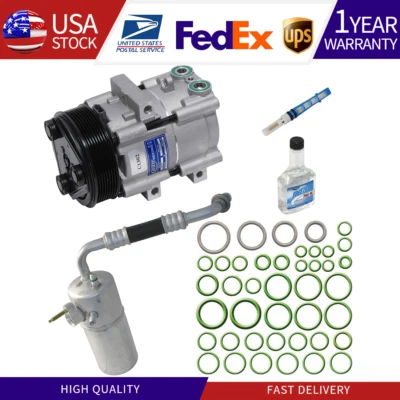 A/C Compressor, Hose, Seal, Tube & Oils Kit Fits 98-01 Ford F-150, F-250, Lobo - Image 1 of 4