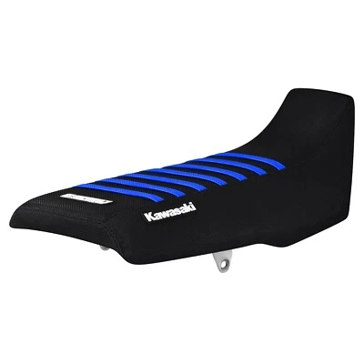 Kawasaki KLR 650 1987-2007 pinza cubierta de asiento todo negro con costillas TM AZUL #220 Foto 1 de 4
