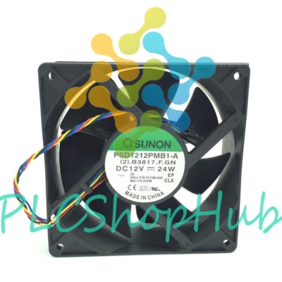 1P SUNON PSD1212PMB1-A DC12V 24W 12CM 120*120*38MM 4-line Server Cooling Fan - Image 1 of 2