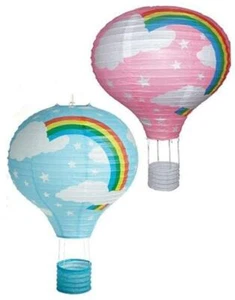Paper Hot Air Balloon Lantern Lampshade Childrens Bedroom Ceiling Light Shade - Picture 1 of 3