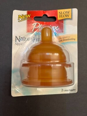 New in package Vintage Playtex Slow flow Round top drop baby bottle nipples - Image 1 of 3