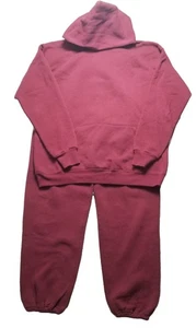 VTG Russell Athletic Sweatsuit Top and Bottom Maroon USA Made 80s 90s Sz L - Picture 1 of 18