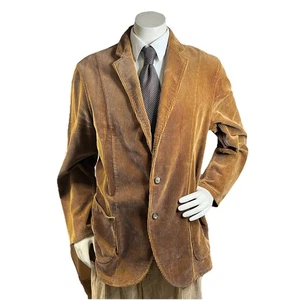 Vintage Polo Jeans Ralph Lauren Men XL Corduroy Jacket Beige Blazer Sport Coat - Picture 1 of 11